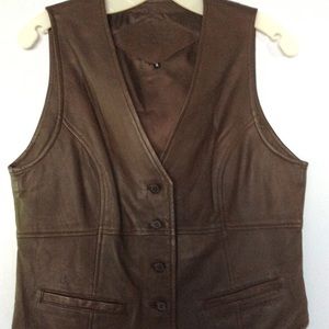 Cabi leather vest